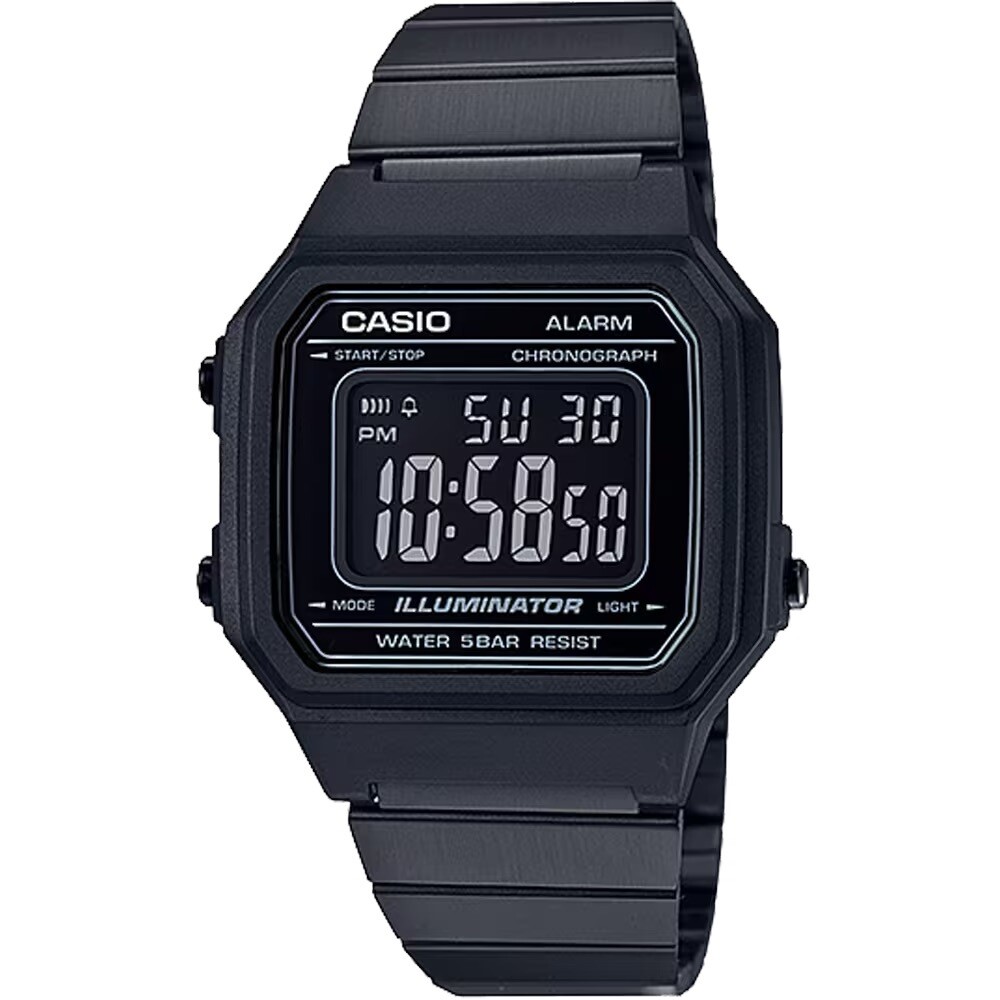 Casio B650WB-1BVT Alarm LED light chronometer 50m WR unisex men women digital watch