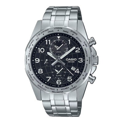 ​ reloj deportivo hombre Casio MTP-W500D-1AV 43.9mm 50m WR Hora Mundial