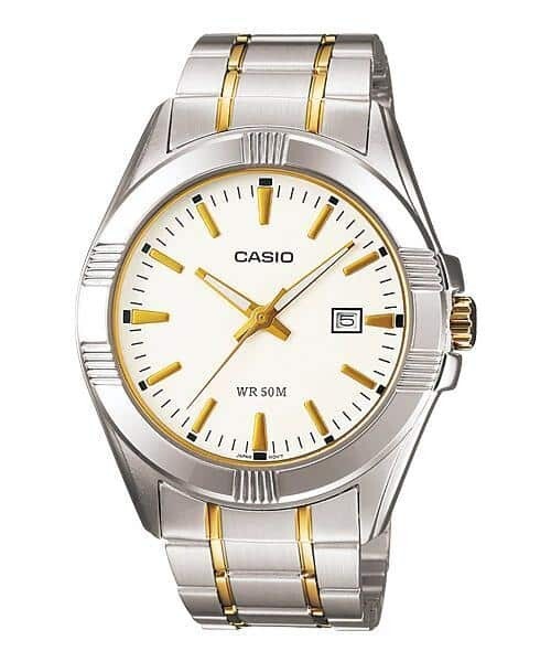 ​ reloj analógico clásico hombre Casio MTP-1308SG-7AV 43.5mm 50m WR correa de acero
