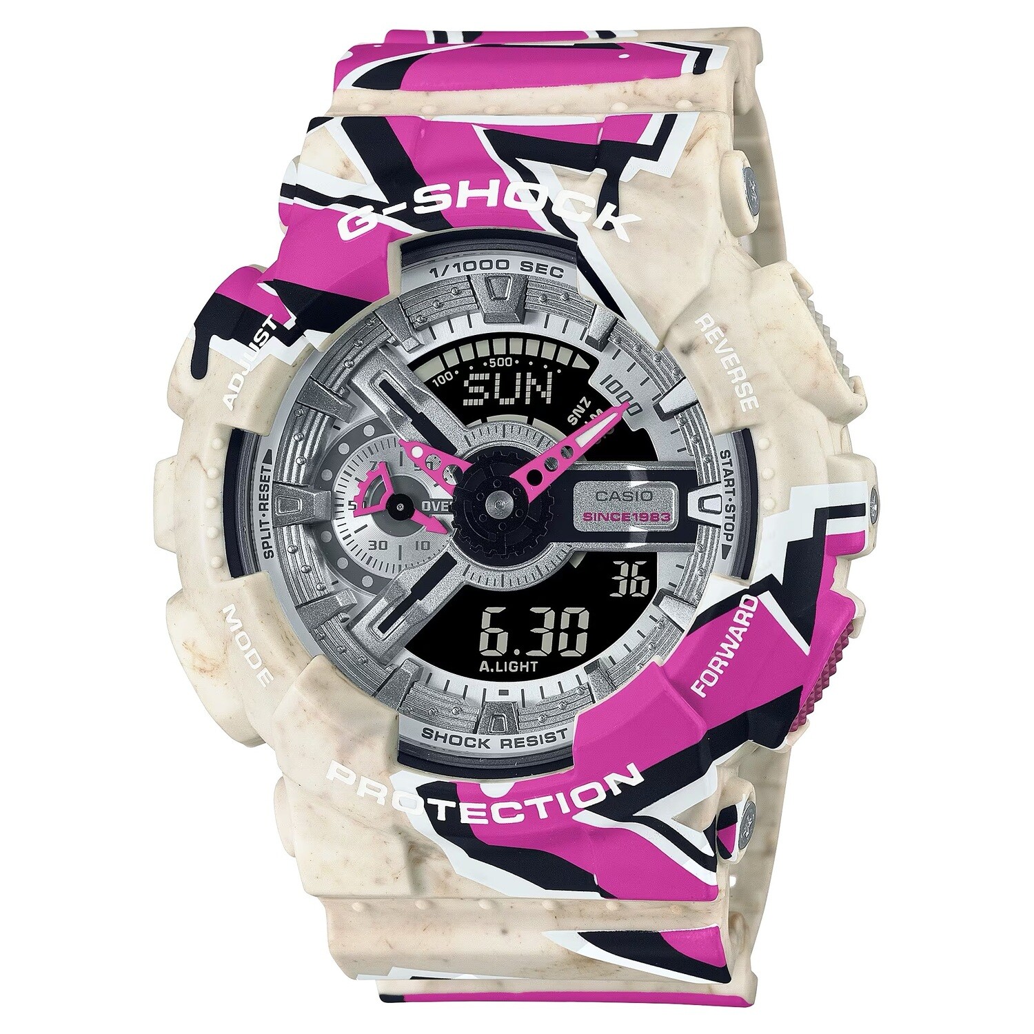 ​reloj deportivo hombre Casio G-Shock Street Spirit GA-110SS-1A Limited Edition 200m WR resistente a los golpes Hora Mundial