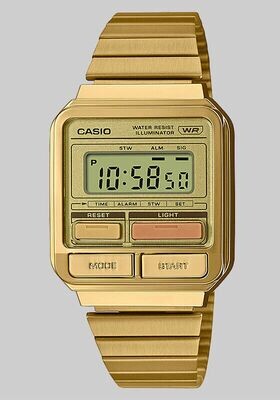 Casio A120WEG-9A Vintage retro digital Alarm Chronometer LED light unisex watch men and women