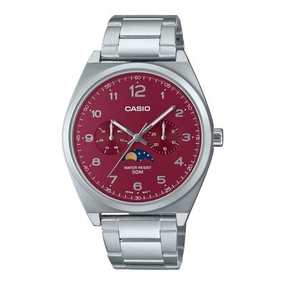 Casio MTP-M300D-4AV 40mm 50m WR Moon Phase stainless steel bracelet quartz men’s watch