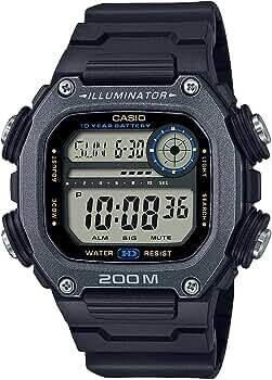 Casio DW-291HX-1AV sport men’s watch 200m WR World Time 10 year battery