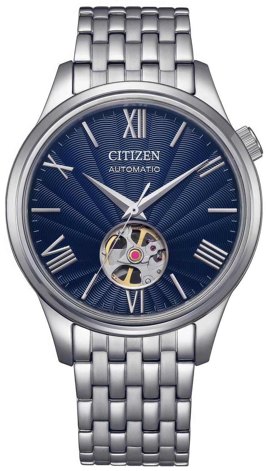 Citizen Classic Open Heart NH9130-84L 40mm 50m WR sapphire crystal automatic men’s watch stainless steel bracelet