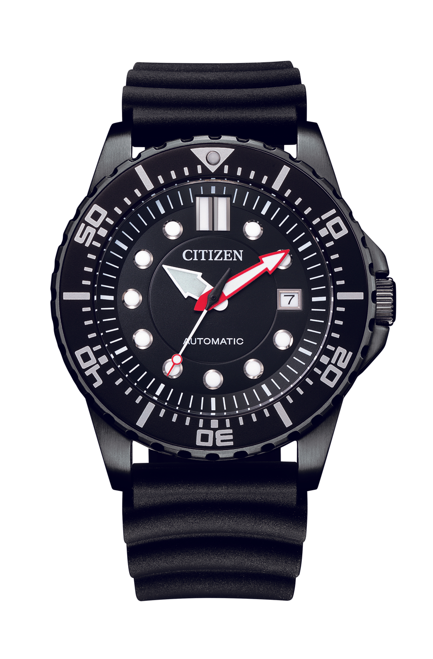 Citizen NJ0125-11E 43mm 100m WR divers automatic men’s watch rubber band