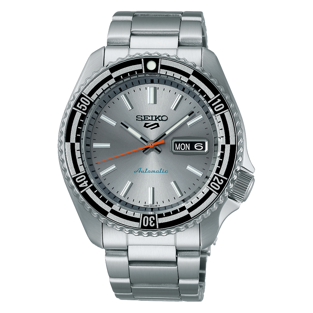 Seiko &#39;New Rally Driver&#39; Retro SRPK09 42.5mm 100m WR stainless steel bracelet automatic men’s watch