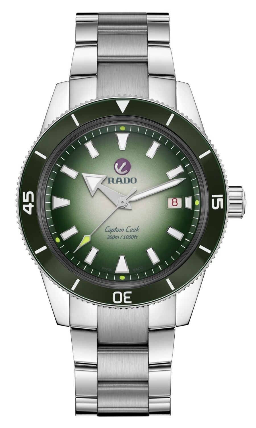 automatic men&#39;s watch Rado Captain Cook x Cameron Norrie Limited Edition R32149318 42mm 300m WR 80h power reserve sapphire crystal