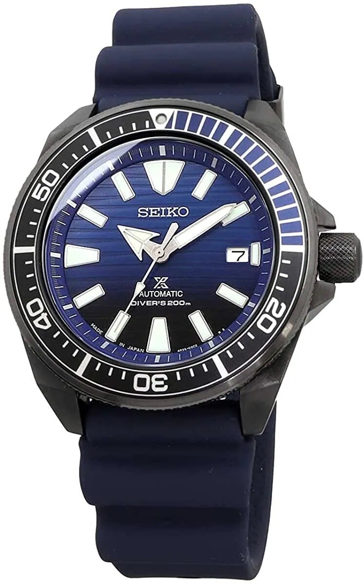 Seiko Prospex Samurai Save the Ocean SRPD09J1 Japan Made 43.8mm 200m WR rubber band Scuba divers automatic men’s watch