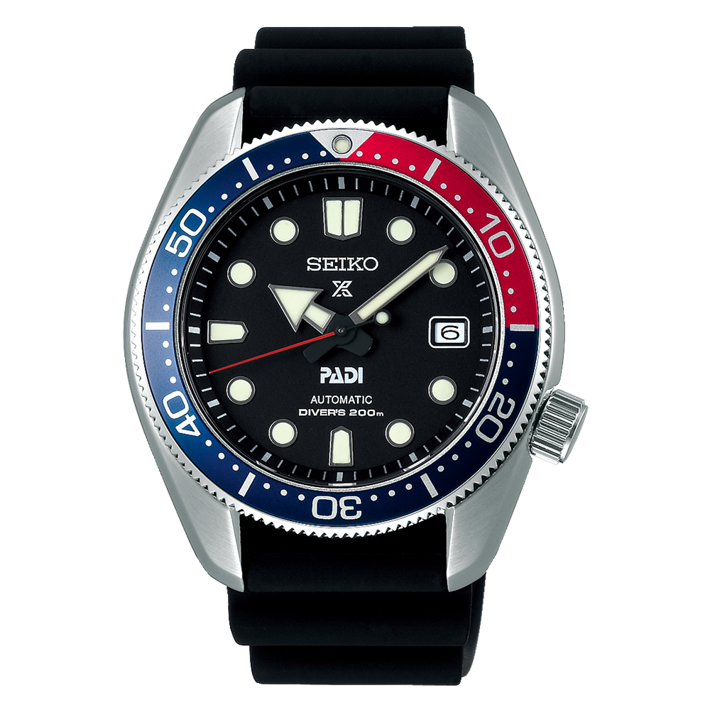 Seiko Prospex Marinemaster PADI SPB087J1 44mm 200m WR Japan Made Sapphire crystal silicone band Scuba Divers automatic men’s watch