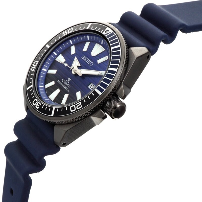 Seiko Prospex Samurai Save the Ocean SRPD09J1 Japan Made 43.8mm 200m WR rubber band Scuba divers automatic men s watch