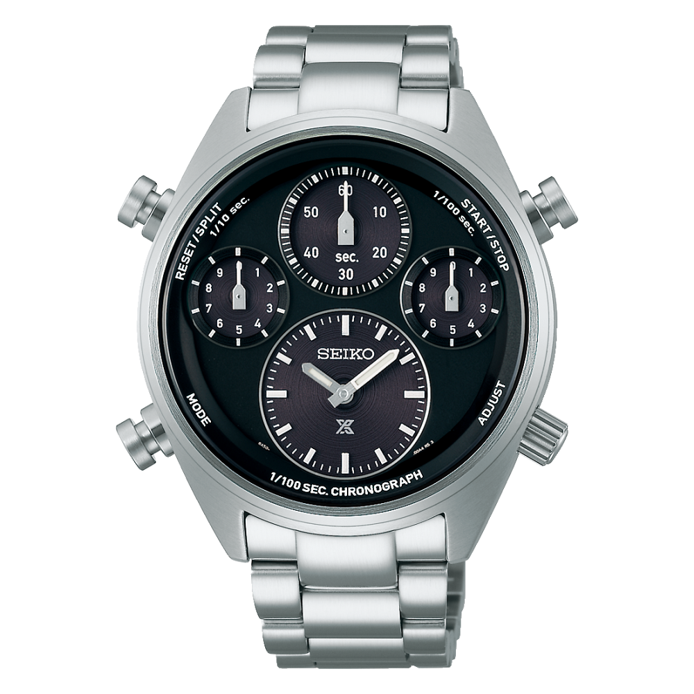 Seiko Prospex Solar Speedtimer SFJ003P1 42mm 100m WR curved sapphire crystal Lumibrite chronograph men's solar watch