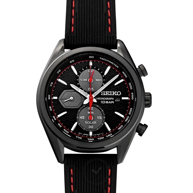 men&#39;s solar chronograph watch Seiko Solar Chronograph Macchina Sportiva SSC777P1 41.4mm 100m WR sapphire crystal sapphire crystal silicone strap