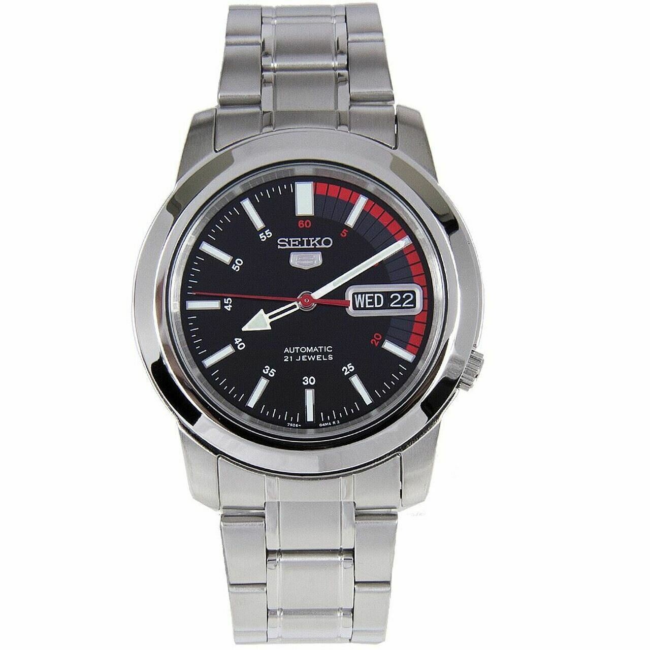automatic unisex watch Seiko 5 SNKK31J1 Made in Japan 38mm 30m WR steel strap
