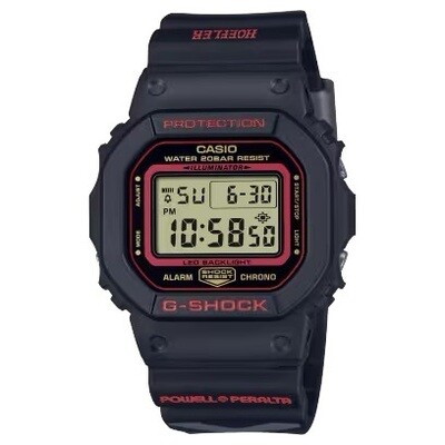​reloj deportivo hombre Casio G-Shock DW-5600KH-1JR Kelvin Hoefler x Powell Peralta JDM 200M WR resistente a los golpes Fácil lectura en lugares oscuros JDM (mercado doméstico japonés)