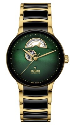 ​reloj automático unisex Rado Centrix Automatic Open Heart R30008302 39.5m cristal de zafiro 80h reserva de marcha 50m WR