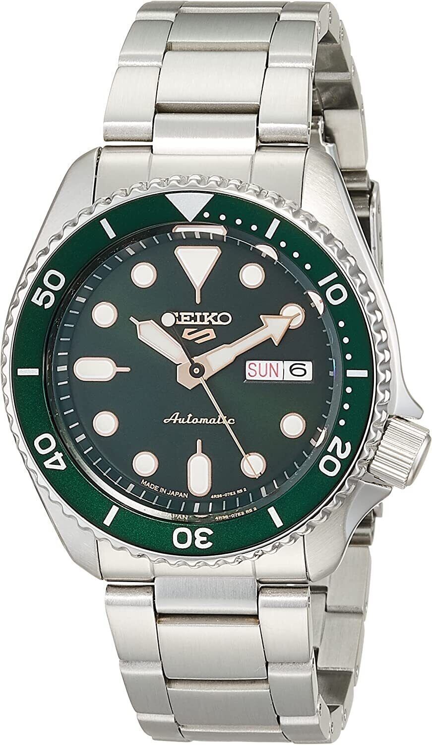 ​reloj automático deportivo hombre Seiko SKX Style SBSA013 MADE IN JAPAN JDM 42.5MM 100M WR ENGLISH-KANJI correa de acero JDM (mercado interior japonés)