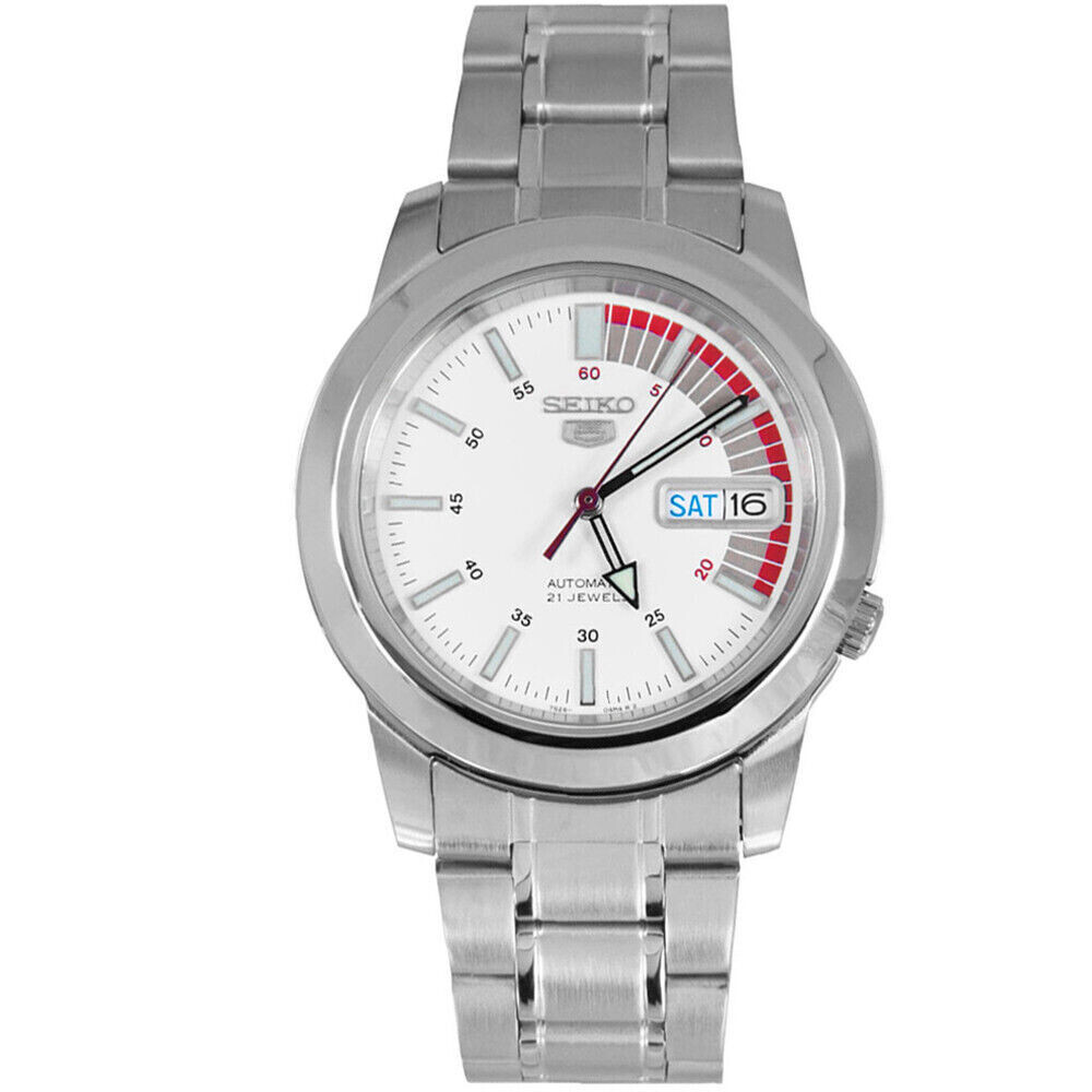 automatic men&#39;s watch Seiko 5 SNKK25K1 37mm 30m WR steel strap