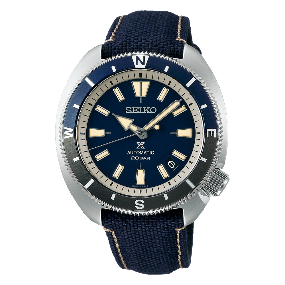 Seiko Prospex Land Tortoise SRPG15K1 42.4mm 200m WR Sapphire crystal Lumibrite nylon band automatic divers men’s watch