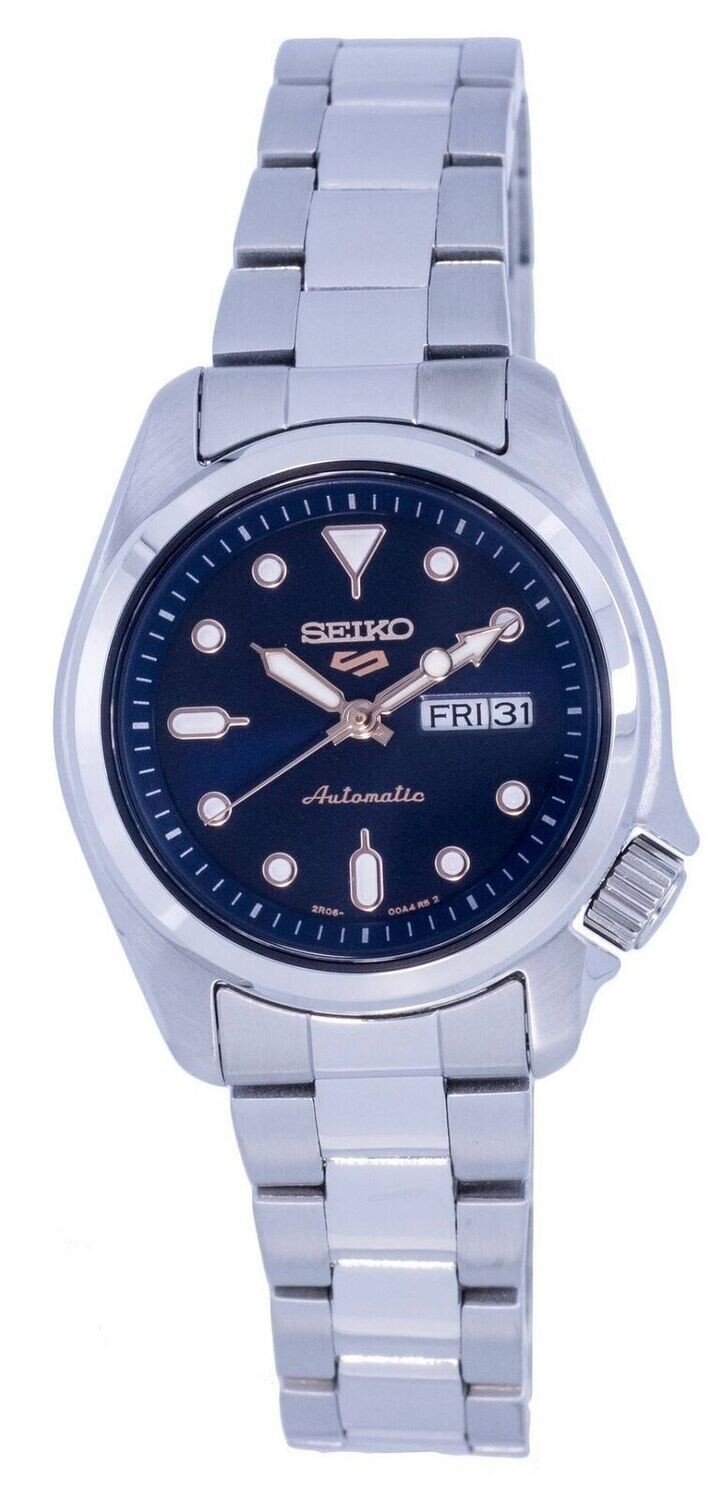 Seiko 5 Lady Sports SRE003K1 28mm 100m WR automatic women’s watch stainless steel bracelet