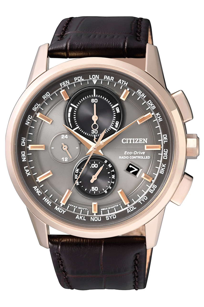 Citizen Eco Drive Radio Controlled AT8113-12H 42.7mm 100m WR sapphire crystal leather band Eco-drive movement (solar or light powered)