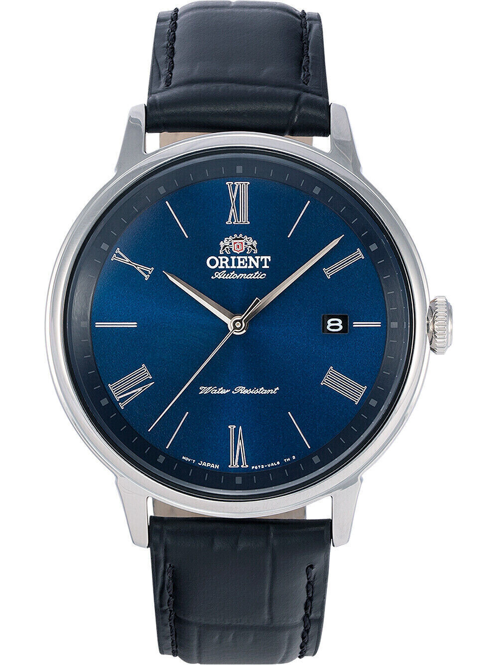 Orient Contemporary RA-AC0J05L 42.4mm 50m WR automatic men’s watch leather band accepts Hand-winding