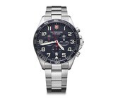 reloj hombre Victorinox Fieldforce 241857 Chronograph Quartz 42mm Blue Dial Super-Luminova Sapphire crystal quartz sport Men&#39;s Watch brazalete de acero inoxidable 100m water resist SWISS MADE