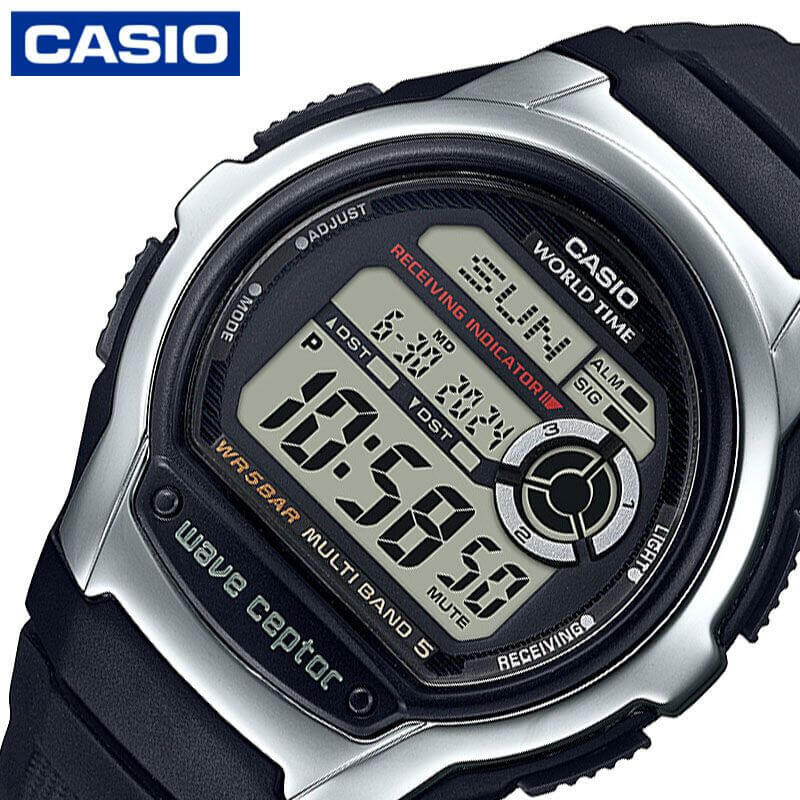 Casio Wave Ceptor WV-M60R-1AJF JDM 43.7MM Radio-Control 50m WR World Time LED light JDM (Japanese domestic market)
