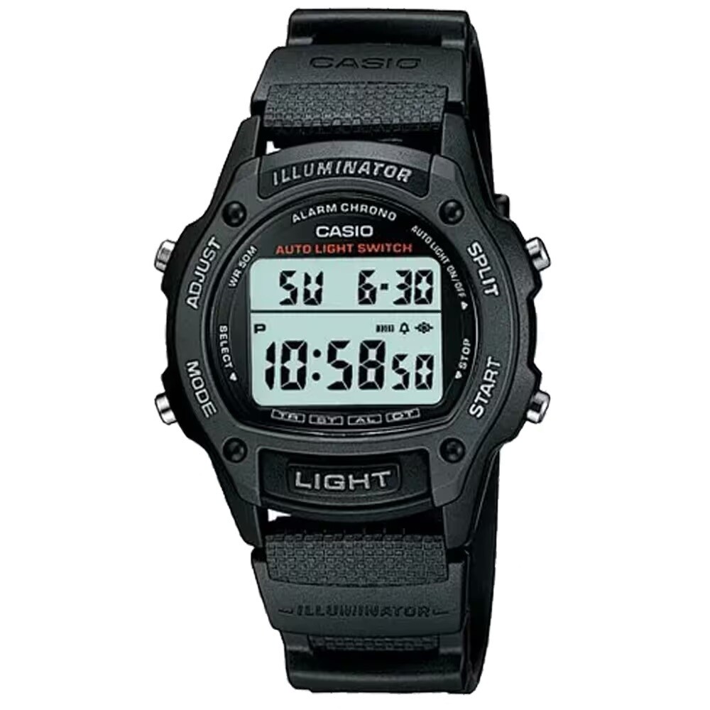 Casio W93H-1AV 36.6mm 36.6mm 50m WR Illuminator Auto Light Switch silicone strap digital men's sports watch