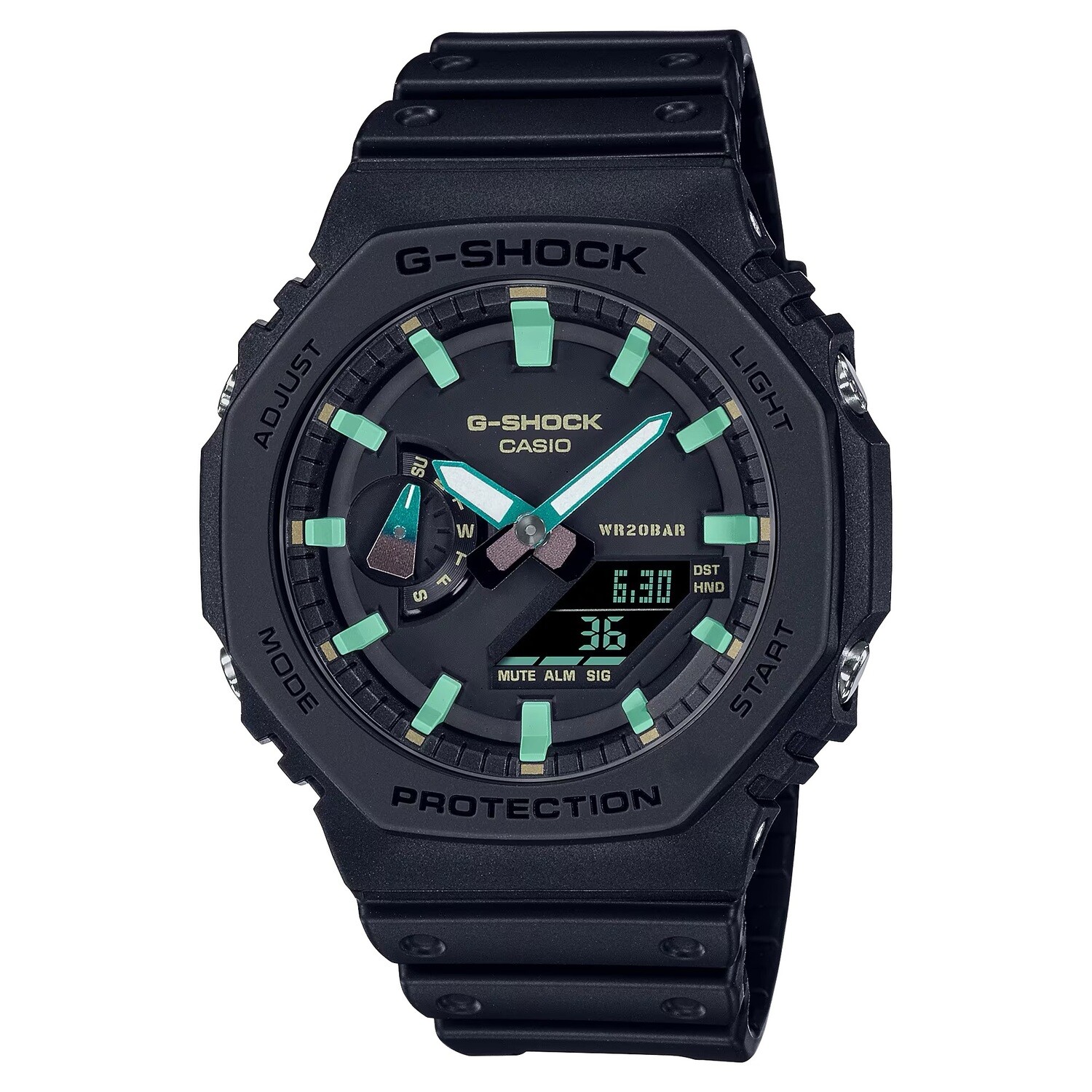 Casio G-Shock GA-2100RC-1A Carbon Core Guard Rusted Iron World Time 200m WR Shock resistance