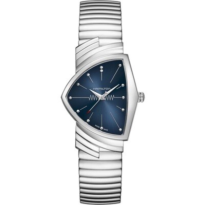 men&#39;s watch Hamilton VENTURA QUARTZ 32,3mm x 50,3mm H24411142 50m WR steel strap