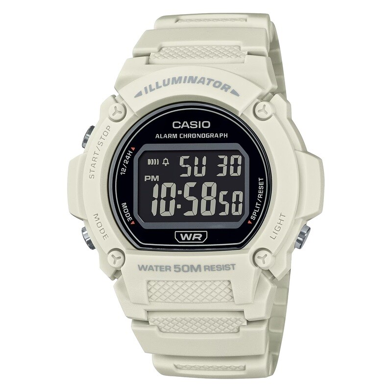 ​reloj deportivo hombre Casio W-219HC-8BV 50m WR 47.1mm Iluminación LED alarma cronógrafo