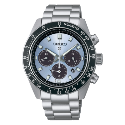 men&#39;s solar chronograph watch Seiko Prospex Solar SpeedTimer SSC935 41.4mm 100m WR sapphire crystal glass