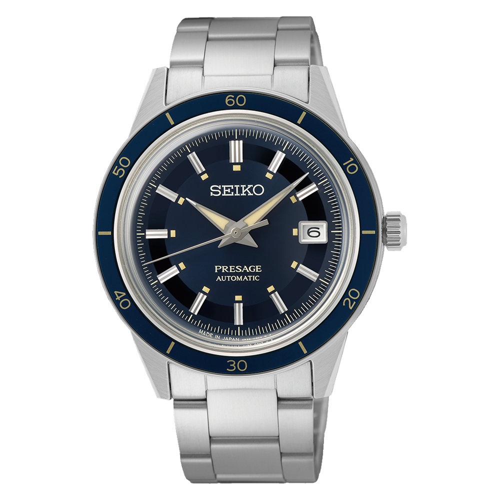 Seiko Presage Style 60&#39;s Automatic Men&#39;s Watch SRPG05J1 40.8mm 50m WR steel strap