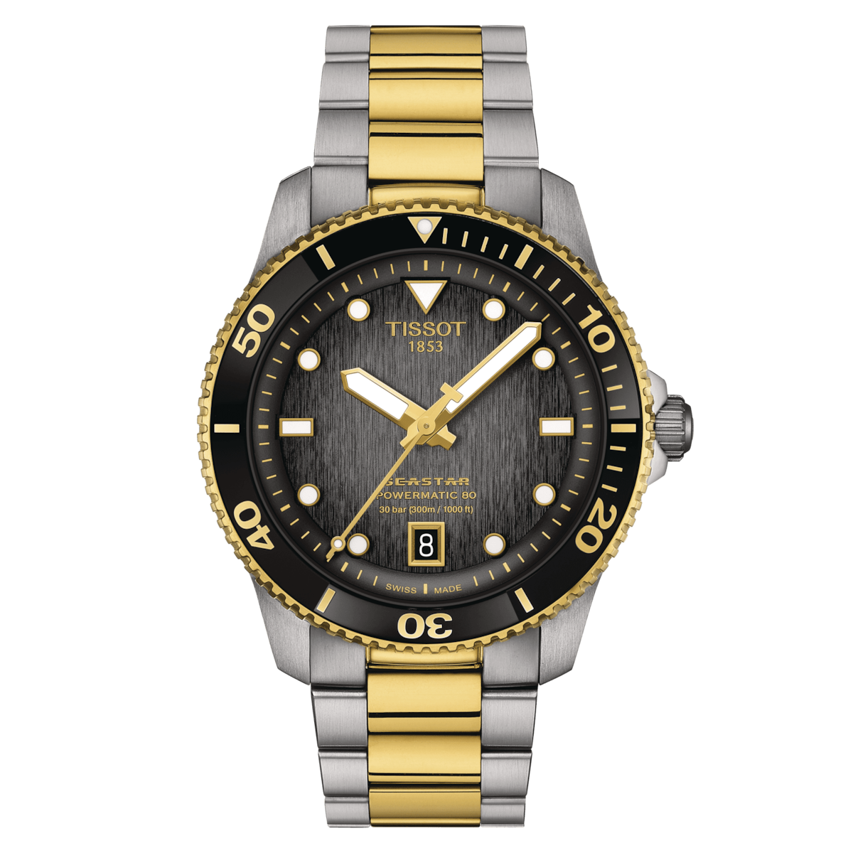 TISSOT SEASTAR 1000 POWERMATIC 80 40MM automatic men&#39;s diver watch T120.807.22.051.00 40mm 300m WR sapphire crystal 80h power reserve