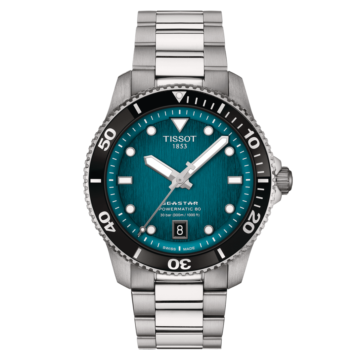 ​reloj automático hombre buceo TISSOT SEASTAR 1000 POWERMATIC 80 40MM T120.807.11.091.00 300m WR cristal de zafiro 80h reserva de marcha