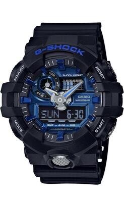 ​reloj deportivo hombre Casio G-SHOCK GA-710-1A2JF JDM Analog Digital resistente a los golpes 200m WR Hora Mundial