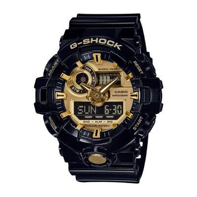 ​reloj deportivo hombre Casio G-Shock GA-710GB-1AJF JDM Analog Digital 200m WR Hora Mundial resistente a los golpes JDM (Mercado interior japonés)