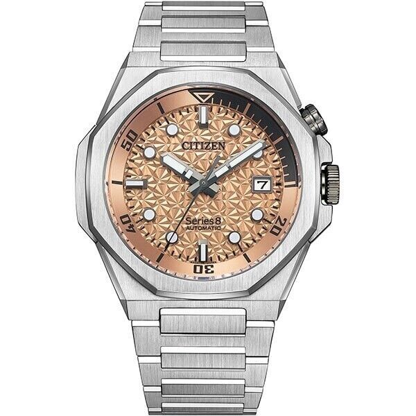 automatic men&#39;s watch Citizen Series8 NB6066-51W Sakura Flower Copper Limited Edition 42.6mm anti-reflective sapphire crystal 200m WR steel strap
