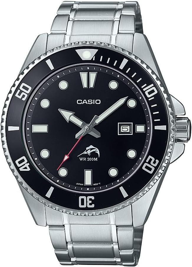 Casio MARLIN DURO MDV-106DD-1A1  Marlin Metal Legend 44.2mm 200m WR “B. Gates​” steel strap dive watch for men