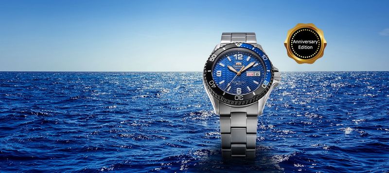 ​reloj automático buceo hombre Orient Mako 20 Aniversario RA-AA0822L Edición Limitada 41.8mm 200m WR cristal de zafiro correa de acero