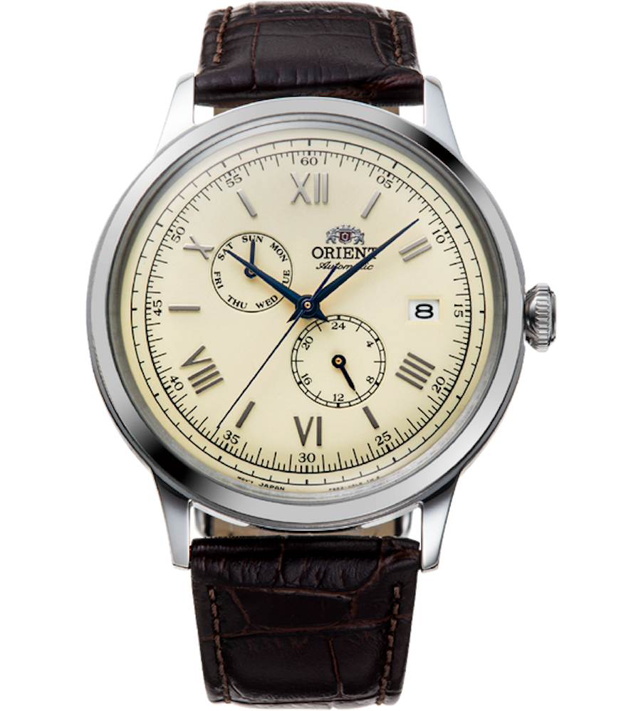 Orient Bambino RA-AK0702Y 40.5mm 30m WR automatic men’s watch leather band (hand-winding supported)