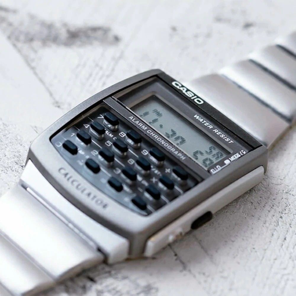 reloj clasico retro Casio CA 506 1 Calculadora correa de acero alarma Luz Led water resist