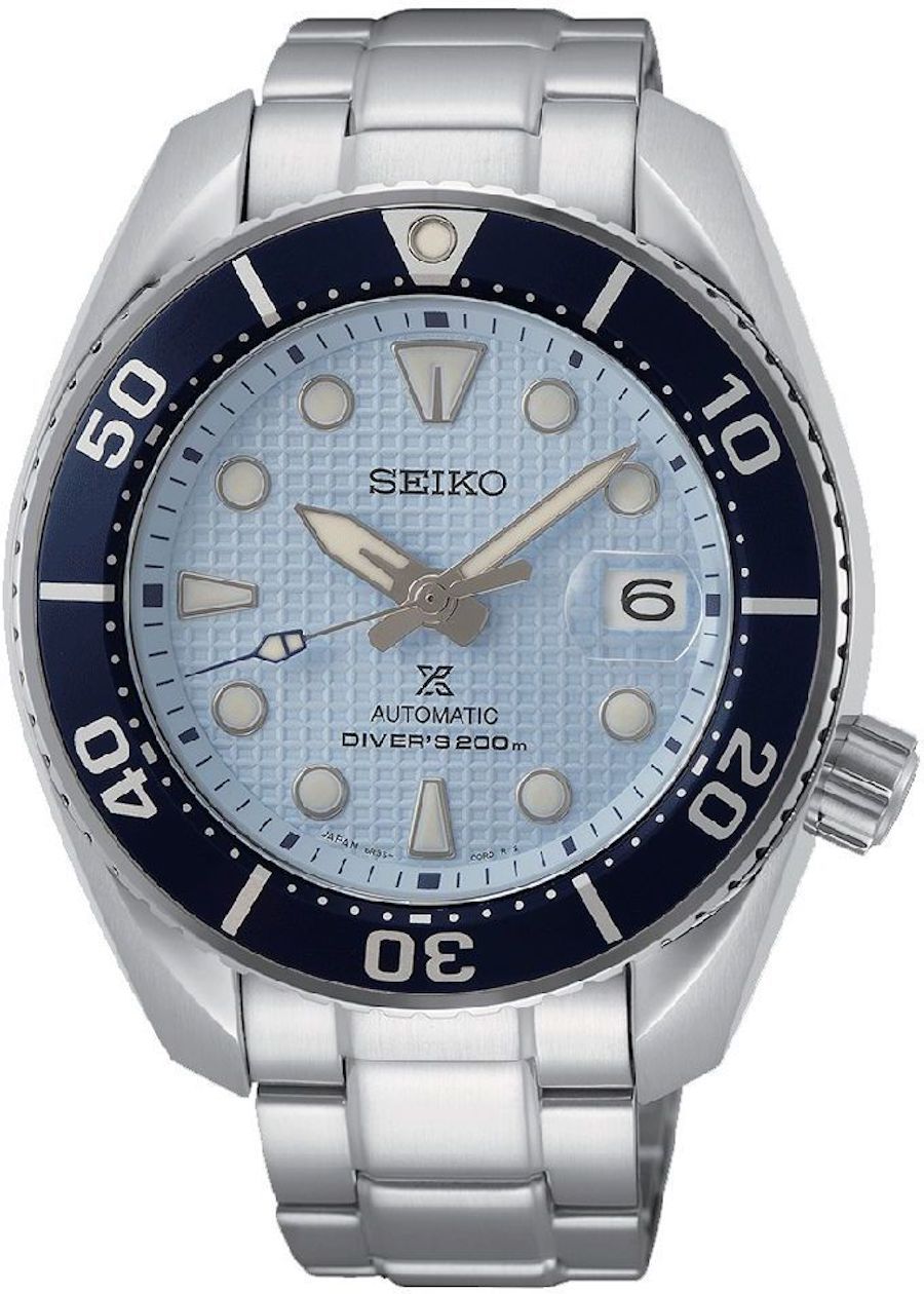 Seiko Prospex Sea ICE SUMO SPB179J1 45mm sapphire crystal with magnifying glass 200m WR stainless steel strap