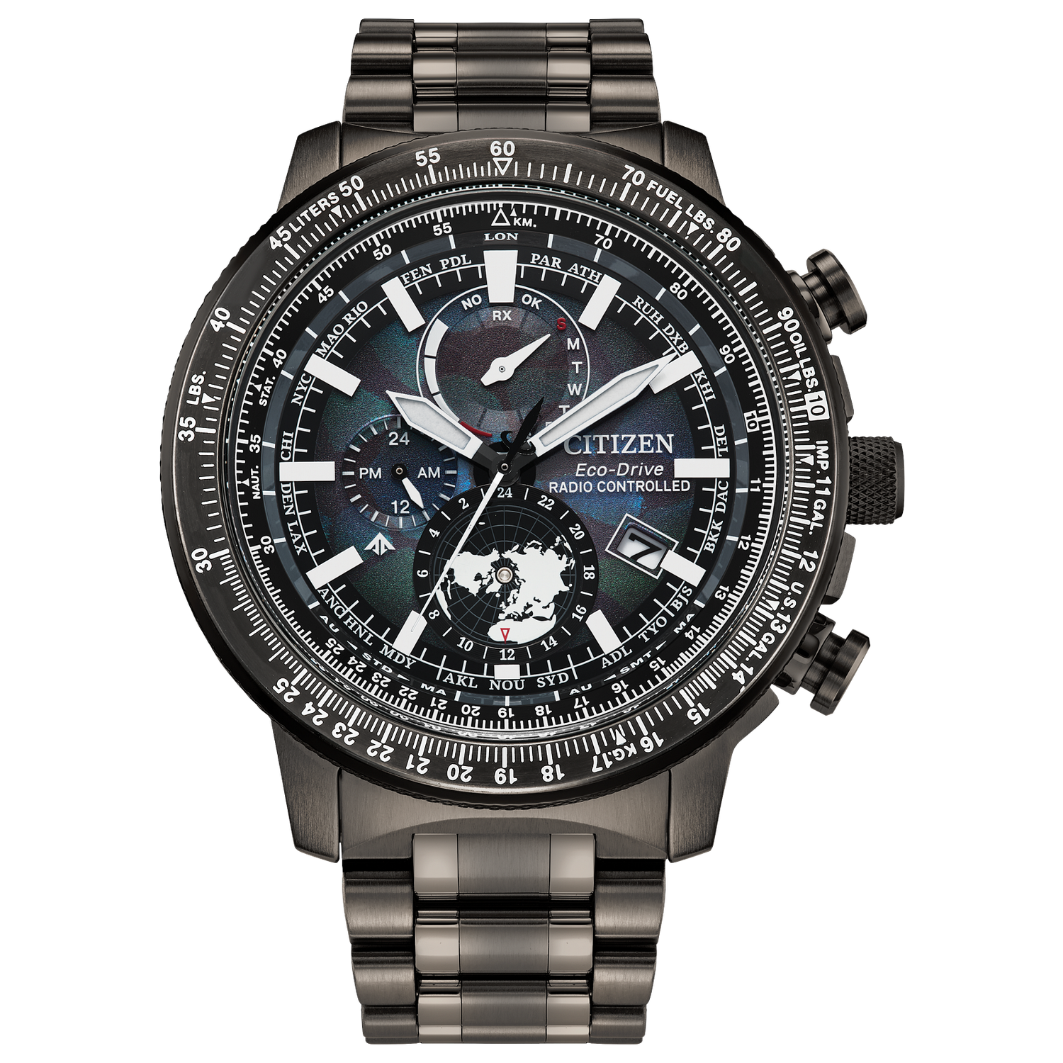 Citizen Promaster Geo Trekker BY3005-56E Layers of Time Limited Edition 46MM 200M WR anti-reflective sapphire crystal steel strap Eco-Drive movement (runs on solar power or light)