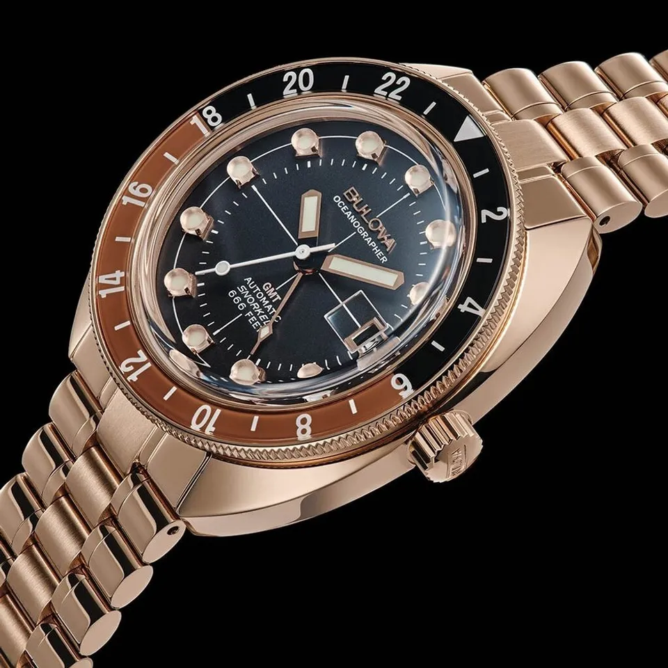 Bulova Automatic Oceanographer Devil Diver GMT 97B215 41mm 200m WR automatic divers men s watch stainless steel