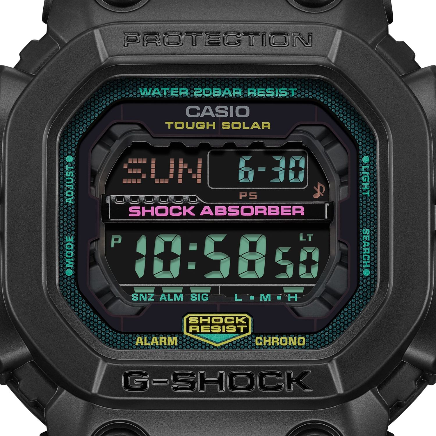 reloj deportivo hombre Casio G Shock King GX 56MF 1 Virtual World Tough Solar 200m WR 53.6mm Resistente a los golpes barro y agua Hora Mundial