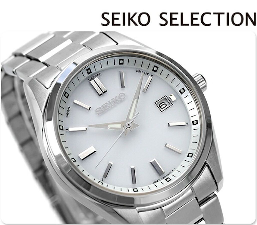 Seiko Selection radio-control SBTM317 JDM 39.5mm 100m WR sapphire crystal sapphire crystal steel strap JDM (Japanese Domestic Market) Made in Japan