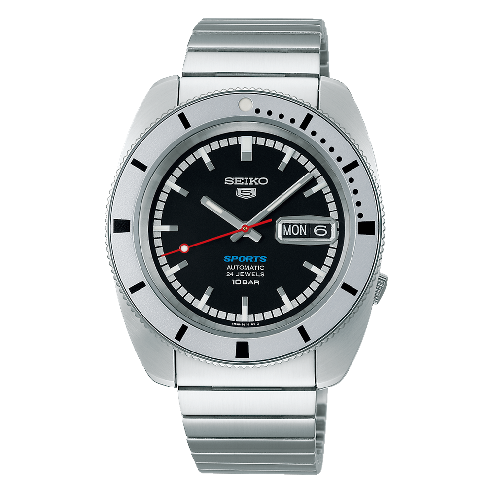 automatic men&#39;s watch Seiko 5 Sports SRPL05 Heritage Re-creation &quot;Kamen Rider&quot; Limited Edition 38.5mm 100m WR steel strap