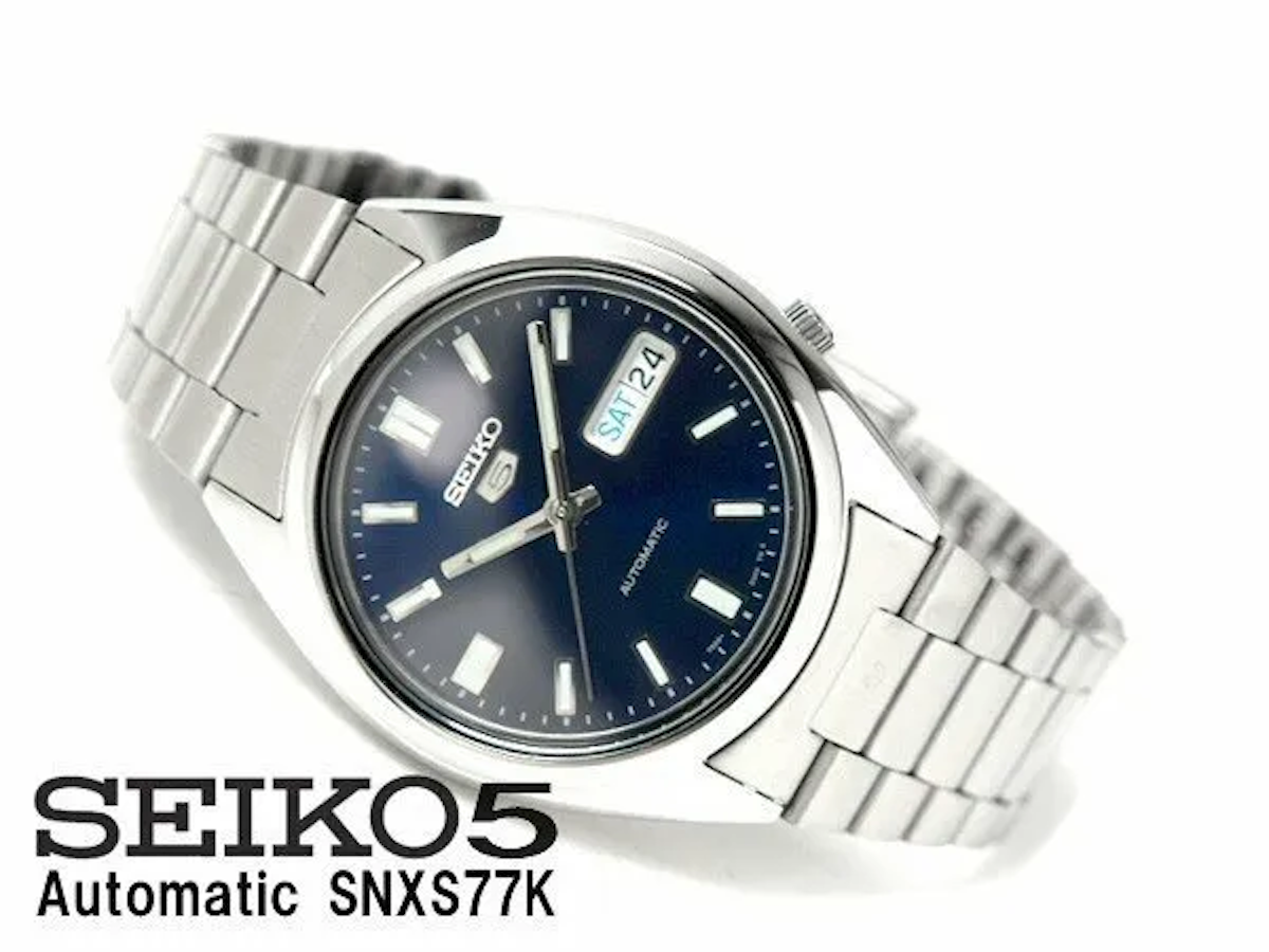 Reloj Automatico Hombre Seiko 5 SNXS77K1 dial azul acero