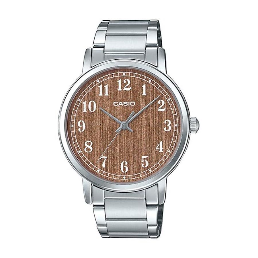 classic Casio Enticer MTP-E145D-5B2 40mm steel strap men&#39;s watch